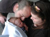 "Grandpa" Hammer with Daughter, Jessica, and new grandbaby, Michael